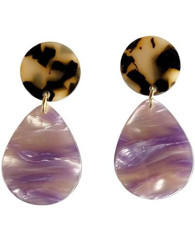 CLOSET REHAB Teardrop Earrings In Dusty Lilac - Purple