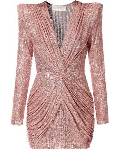 AGGI Jennifer Rose Cloud Mini Sequin Dress - Pink