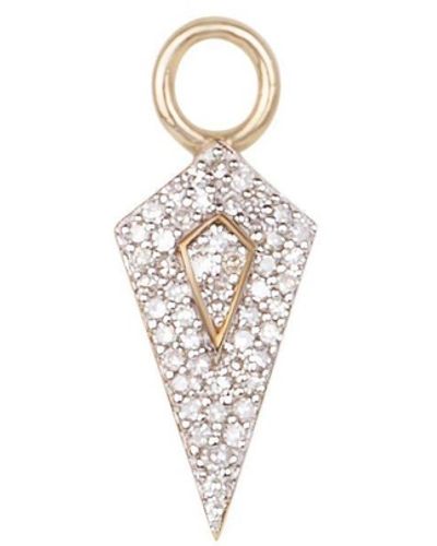 Zohreh V. Jewellery Diamond Rhombus Earring Charm 9k - White