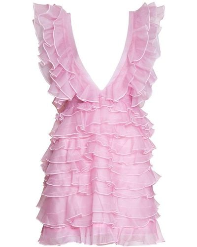 Audrey Vallens Venus Silk Organza Dress - Pink