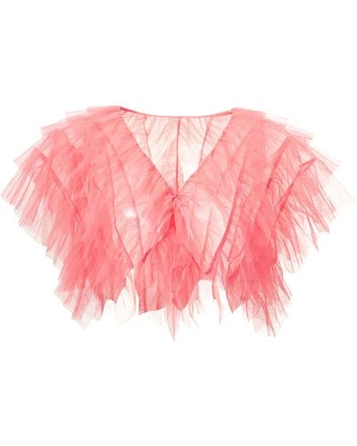 By Moumi Tulle Bolero Coral Pink