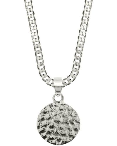 Charlotte's Web Jewellery Lakshmi Hammered Disc Necklace - Metallic