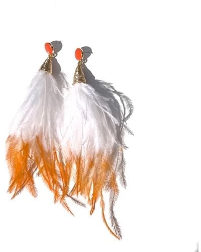 Babaloo Orange Crush Tassel Earrings - Multicolor