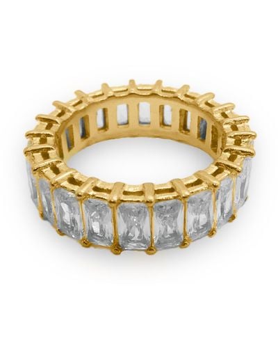 VIEA Ciana Baguette Zircon Ring - Metallic