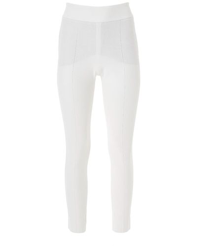Lita Couture High-waisted Trousers - White