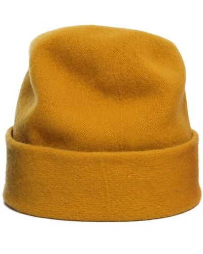 Justine Hats Yellow Wool Beanie Hat