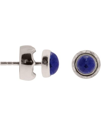 Charlotte's Web Jewellery Maya Silver Stud Earrings - Blue