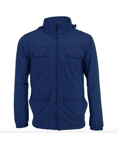 lords of harlech Storm Packable Jacket In Dawn - Blue