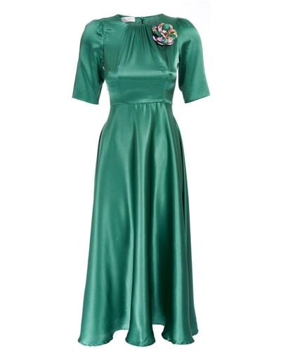 Sofia Tsereteli Royal Satin Gown - Green