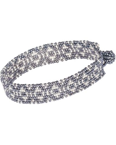 Kuu Linear Woven Bracelet - Metallic