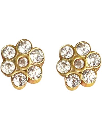 Lily Flo Jewellery Sundance Large Diamond Earrings - Metallic