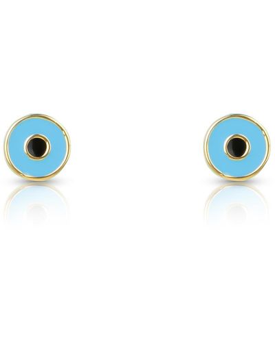 Ep Designs Evil Eye Mini Stud Earring - Blue