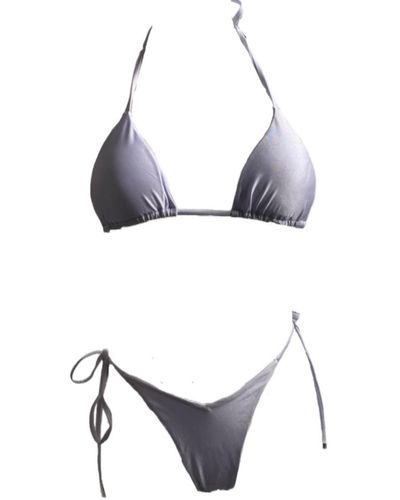 Season Swim Miami Lilac Triangle Bikini - White