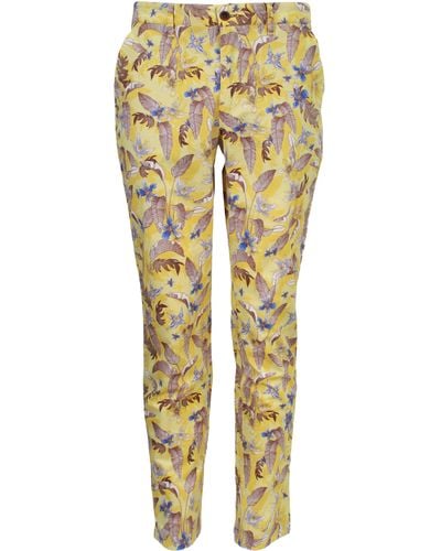 lords of harlech Charles Falling Flowers Pant - Yellow