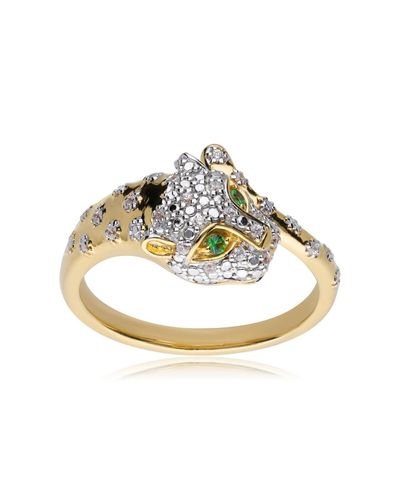Gemondo Ecfew Yellow Gold Tsavorite & Diamond Cheetah Ring - Green