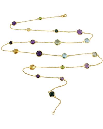 Auree Chennai Multi Gemstone & Vermeil Long Necklace - Metallic