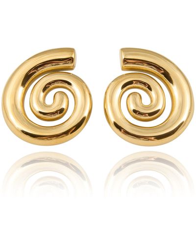 TSEATJEWELRY Charm Plated Statement Earrings - Metallic