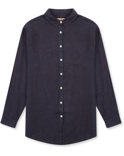 Burrows and Hare Linen Shirt - Blue