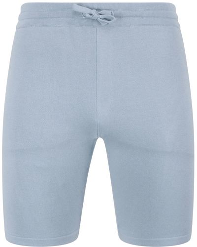 Paul James Knitwear S Midweight Allessio Cotton Knitted Shorts - Blue