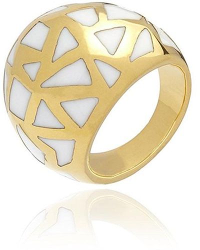 Georgina Jewelry Les Racines Ceramic Ring - White