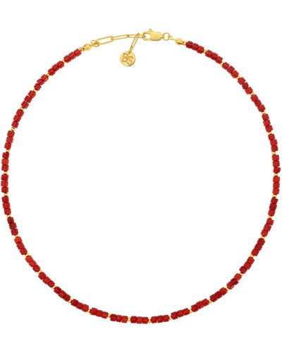 Bonjouk Studio Playing With Fire Necklace - Red