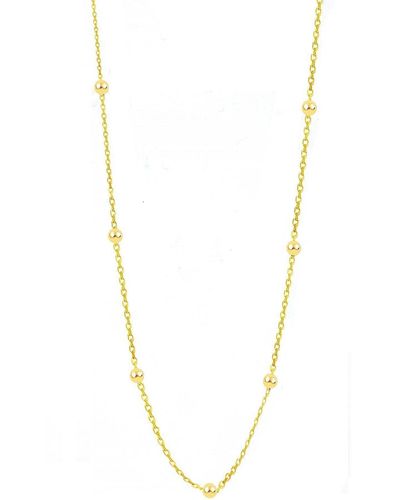 Spero London Bead Chain Sterling Silver Satellite Necklace - Metallic