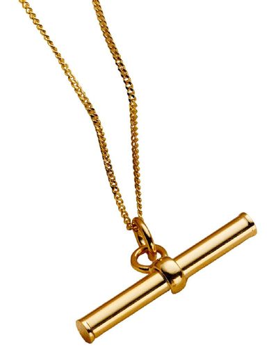 Posh Totty Designs Mini T-bar Necklace - Metallic