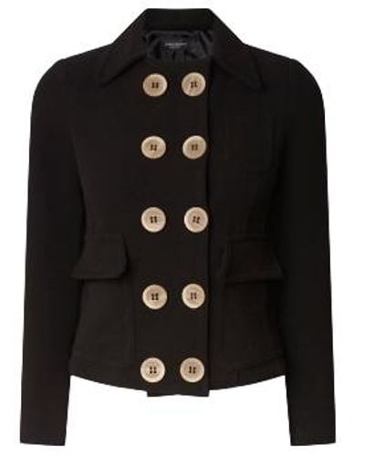 James Lakeland Double Breasted Jacket With Horn Buttons - Black