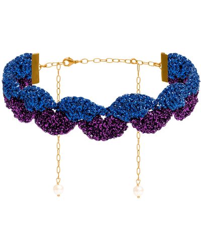 Lavani Jewels Purple And Blue Vibrant Deyá Choker