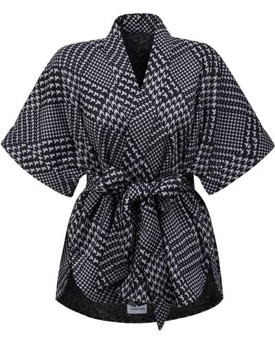 LA FEMME MIMI Reversible Kimono Vest - Black