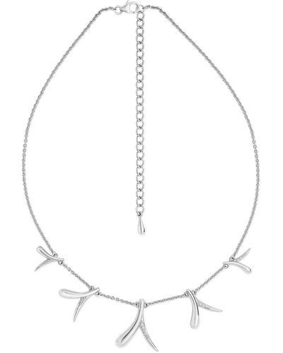 Lucy Quartermaine Sycamore Station Necklace - Metallic