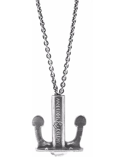 Anchor and Crew Union Anchor Signature Necklace Pendant - Metallic