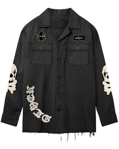 Other Skull & Crossbones Military Shirt - Black