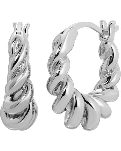 Leeada Jewelry Flora Hoops - Metallic