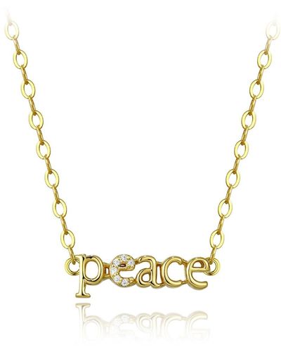 KATHRYN New York Peace Is Our Goal Necklace - Metallic