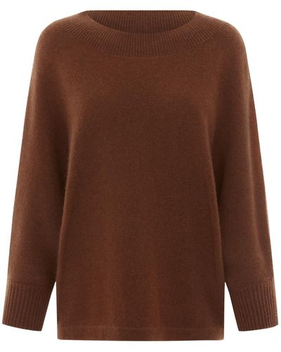 Les 100 Ciels Sade Cashmere Sweater In Coffee - Brown