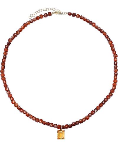 Soul Journey Jewelry Brilliant Sunset Citrine Necklace - Metallic