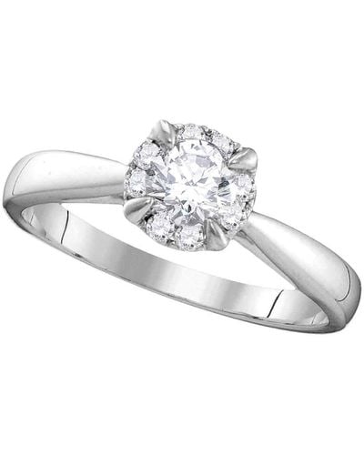 Cosanuova Diamond Solitaire Ring In 14kt Gold - White