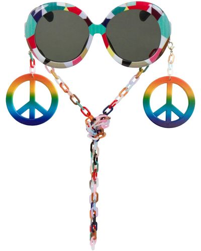 Meghan Fabulous Peace, Love & Fabulous Sunglasses - Blue