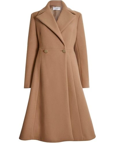 James Lakeland Double Breasted A Line Coat Camel - Natural