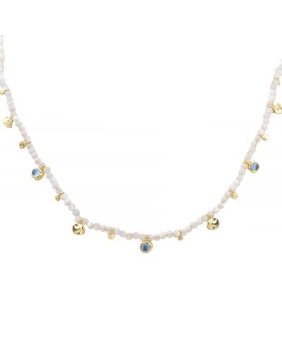 Marcia Moran Maura Necklace In Mother Of Pearl - Metallic
