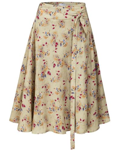 LA FEMME MIMI Wrap Linen Skirt - Natural