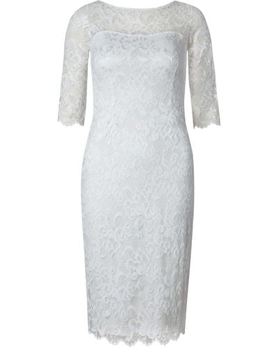 Alie Street London Lila Lace Wedding Dress In Ivory - Grey