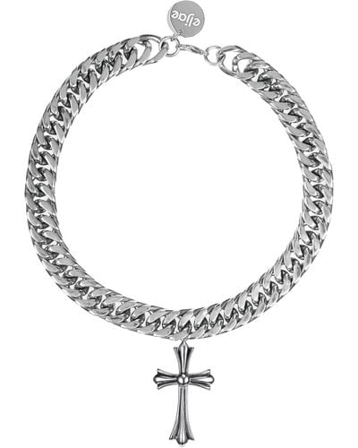 ELJAE Chroma Cross Necklace - Metallic
