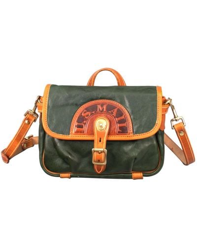Rimini Leather Shoulder Bag 'eletra' - Green