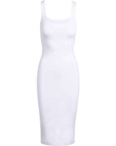 Ala von Auersperg Caterina Long Stretch Knit Dress In - White