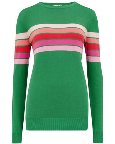 Sugarhill Rita Sweater Sunset Stripes - Green