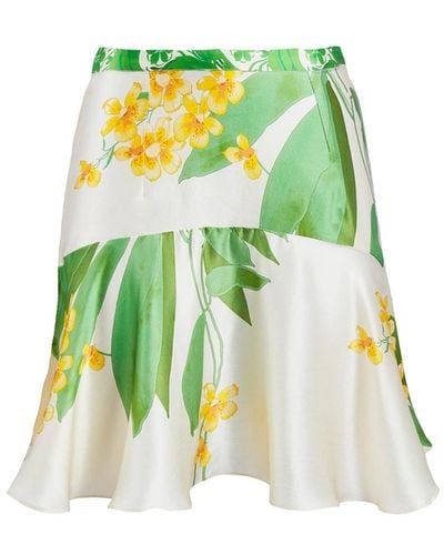 SECRET MISSION Donna Tropical Skirt - Green