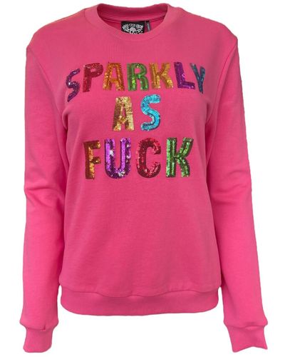 Any Old Iron Pink Sparkly As Fuck Sweatshirt