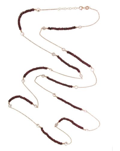 Cosanuova Long Ruby Necklace - Red